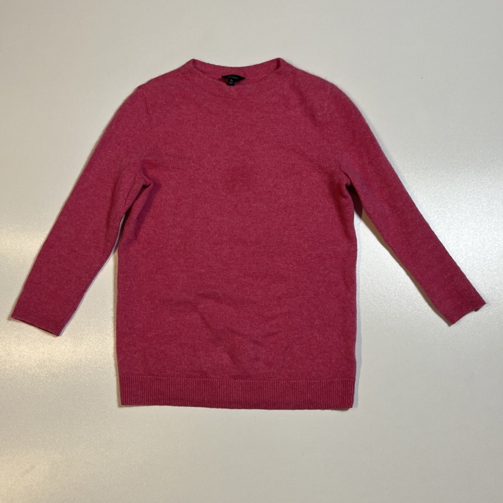 Talbots Petites Pure Cashmere Sweater Sz SP Pink Knit Pullover Top Quiet Luxury